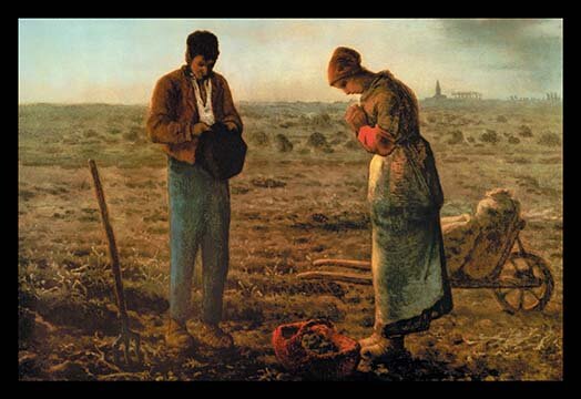 The Angelus by Jean Francois Millet Painting Print